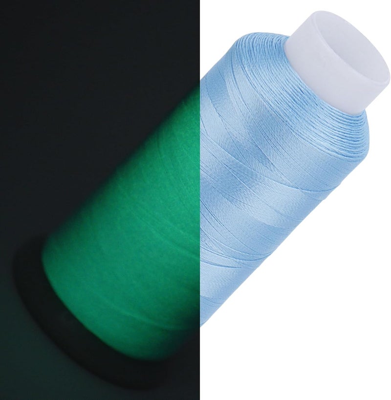 simthread Glow in Dark Thread for Embroidery and Sewing 2500 Yards Blue - Image 1